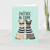 Carte D'Amour Du Partenaire Dans Le Crime