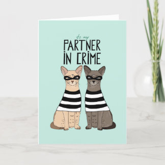 Carte D'Amour Du Partenaire Dans Le Crime