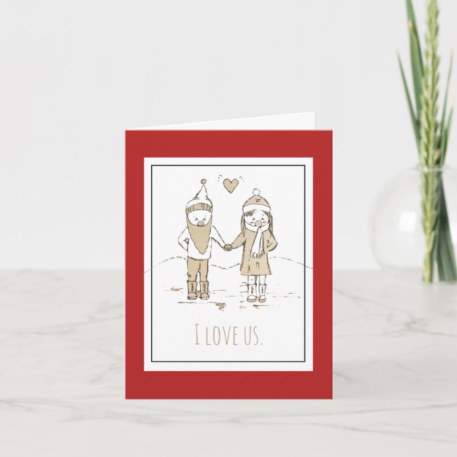 Carte d'amour hivernale (Devant)