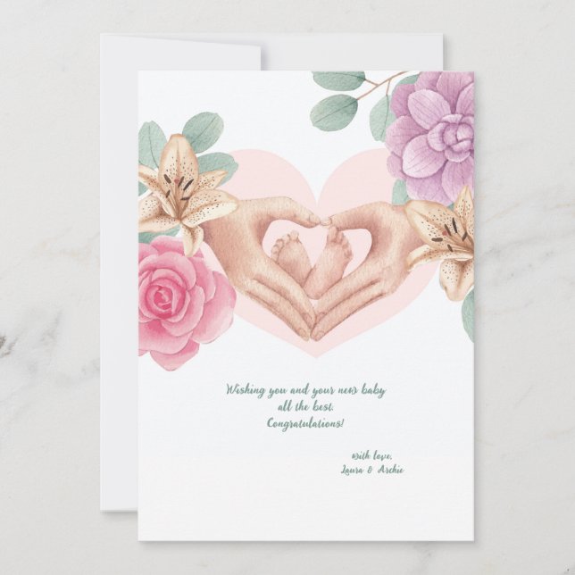 Carte d'amour pour bébé de bienvenue (Devant)