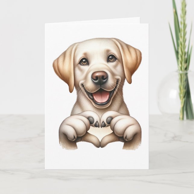 Carte d'amour pour chien mignon (Devant)