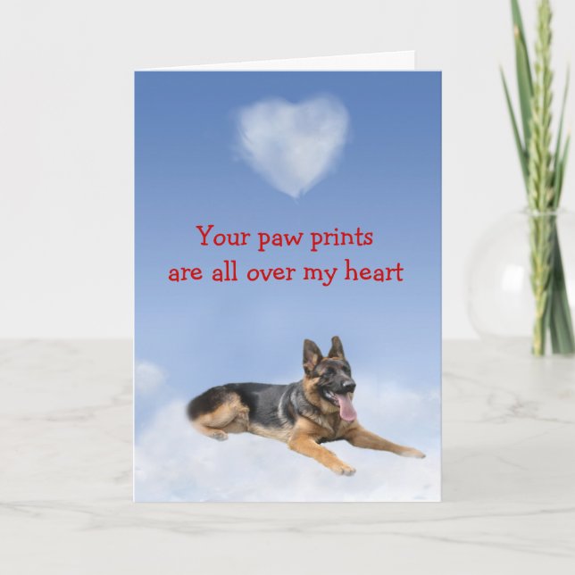 Carte d'amour pour chiot allemand (Devant)