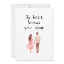 Carte d'amour pour couple romantique, Saint-Valent