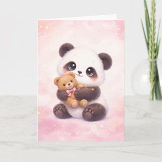Carte d'amour pour les animaux kawaii