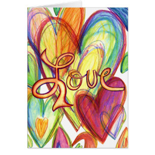 Carte d'amour pour les coeurs de guérison inspira