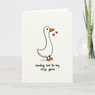 Carte d'amour pour Oie Ridicule