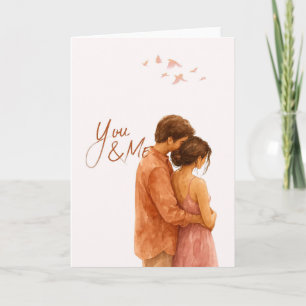 Carte d'amour romantique Toi & Moi avec couple dan