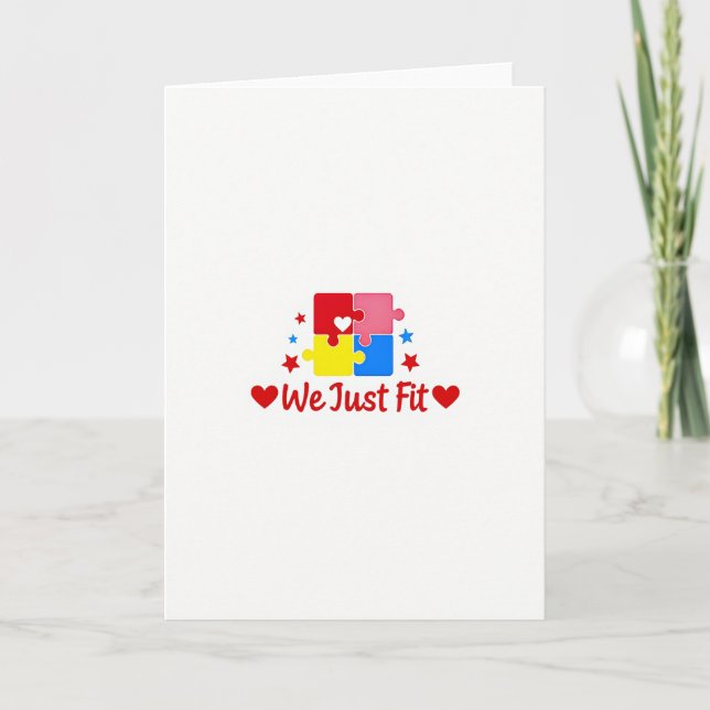 Carte d'amour rouge ajustement parfait (Devant)