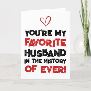 Carte d'amour sarcastique amusante du mari favori