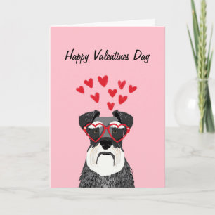 Carte d'amour Schnauzer Valentines Dog