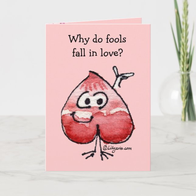 Carte d'amour stupide Valentine Riddle (Devant)