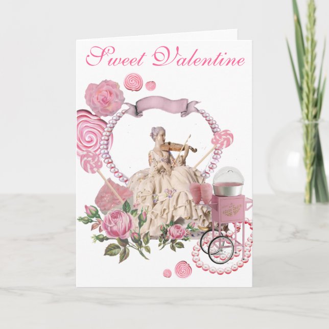 Carte d'amour Sweet Valentine rococo (Devant)
