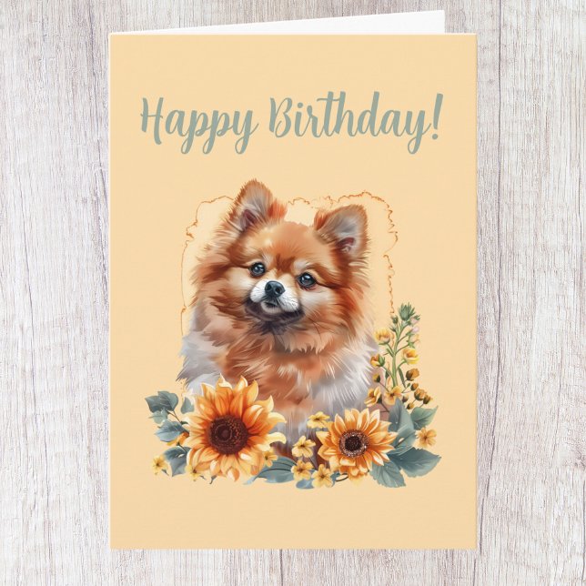 Carte d'Amoureux des chiens mignonne Pomeranian (Créateur téléchargé)