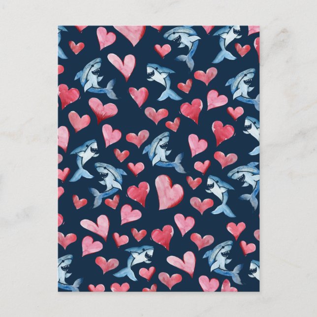 Carte d'amoureux des requins (Devant)