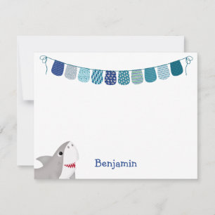 Carte d'amusement Turquoise et Blue Shark pour enf