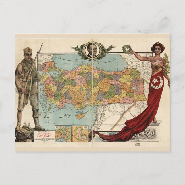 Carte d'Ana Vatan, Turquie (1927) (Devant)