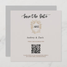 CARTE D'ANALYSE QR MARIAGE minimaliste beige
