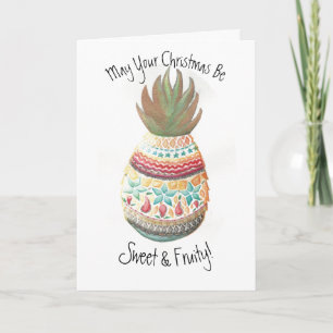 Carte d'ananas de Noël 2