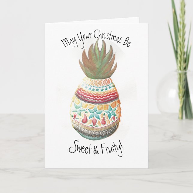 Carte d'ananas Noël 2 (Devant)