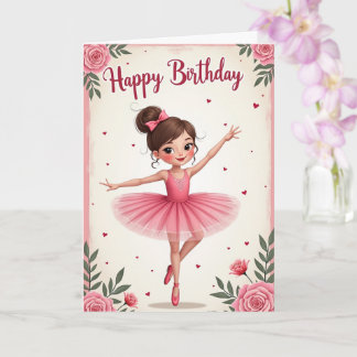 Carte Dancer Girls Birthday Card
