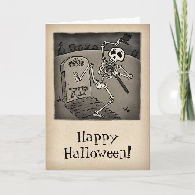 Carte Dancing Skeleton | Halloween (Devant)