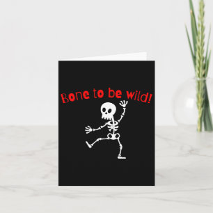 Carte Dancing Skeleton Halloween Funny Bone Wild