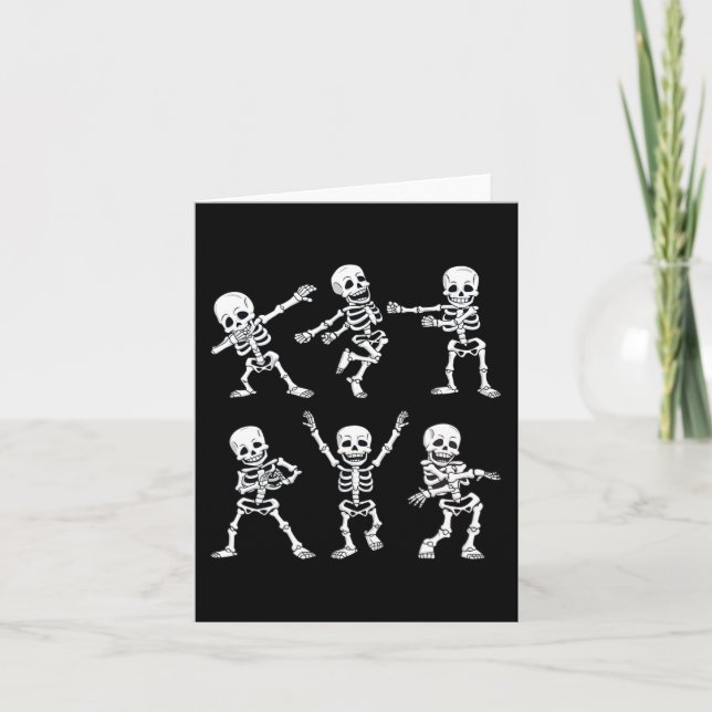 Carte Dancing Skeletons Dance Challenge Boys Girl (Devant)