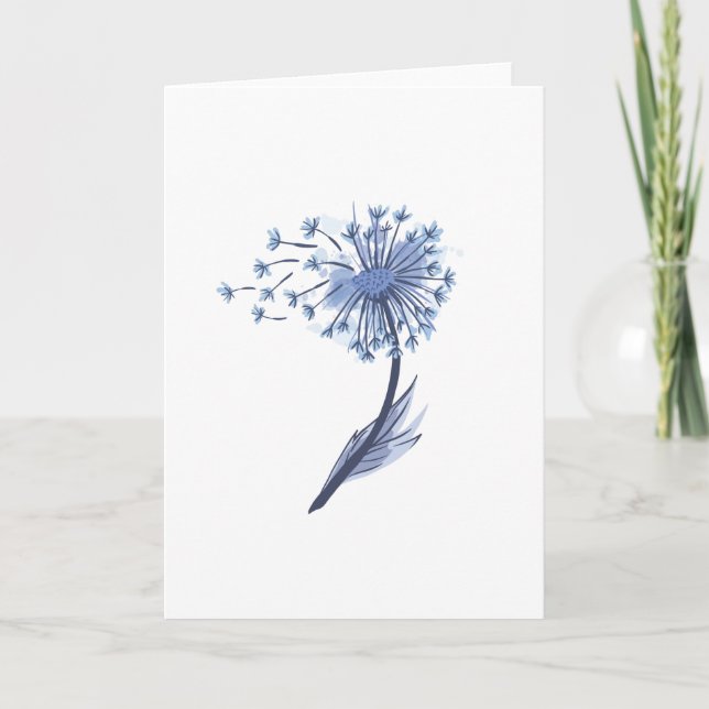 Carte Dandelion aquarelle (Devant)