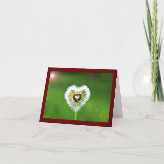 Carte Dandelion Heart Valentine (Devant)