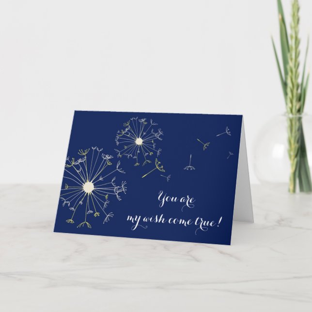 Carte Dandelions, Mon Souhait Se Réalise ! (Devant)