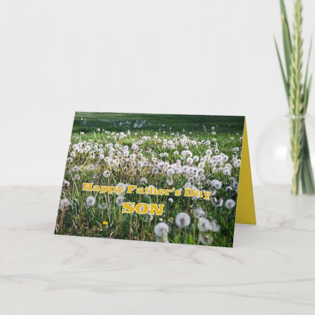 Carte Dandelions Son Joyeux Humour de Fête des pères (Devant)