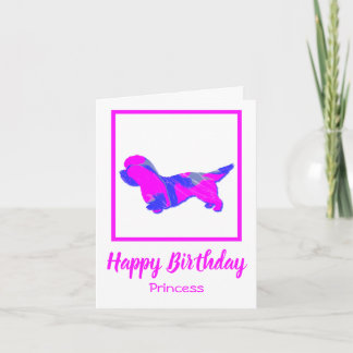 Carte Dandie Dinmont Terrier Silhouette Chien Funny
