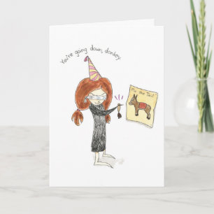 Carte d'âne d'anniversaire