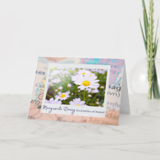 Carte Danemark Marguerite Daisy Emblème floral sur la ca
