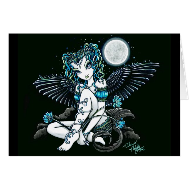 Carte d'ange de Lilly de lune d'Alexis (Devant horizontal)