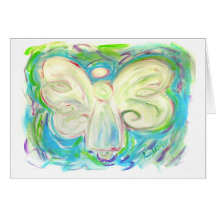 Carte d'ange de lumière blanche