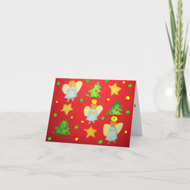 Carte d'anges de Noël (Devant)