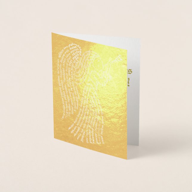 Carte d'angle doré Foil (Devant)