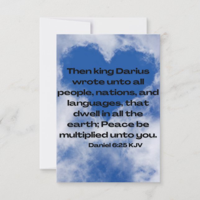Carte Daniel 6:25 KJV Bible Verse Pic Flat Salutation (Devant)