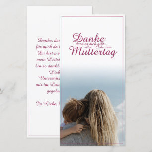 Carte Danke, dass es dich gibt, Muttertag, Mutter & Kind