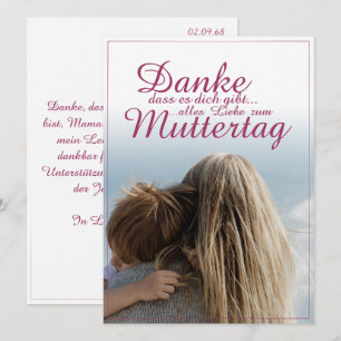 Carte Danke, dass es dich gibt, Muttertag, Mutter & Kind