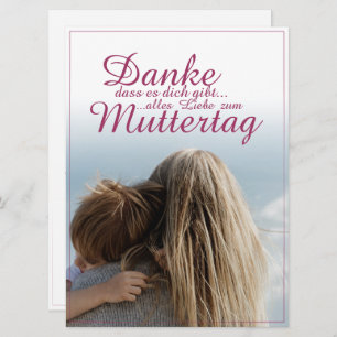 Carte Danke, dass es dich gibt, Muttertag, Mutter & Kind