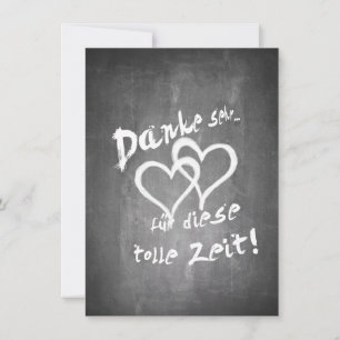 Carte Danke für diese tolle Zeit auf einer Kreidetafel