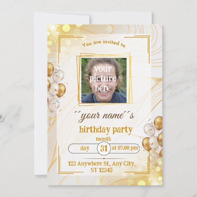 carte d'anniversaire (Devant)