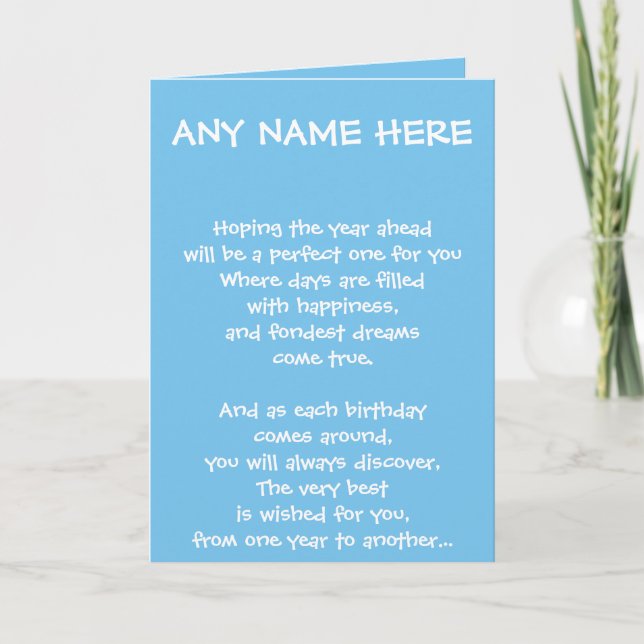 CARTE D'ANNIVERSAIRE (Devant)