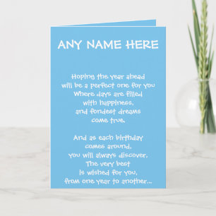 CARTE D'ANNIVERSAIRE