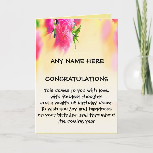 CARTE D'ANNIVERSAIRE (Devant)