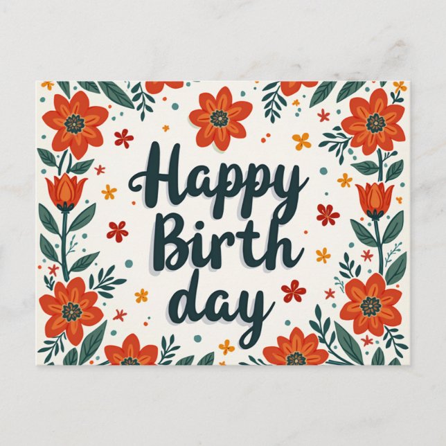 Carte d'anniversaire. (Devant)