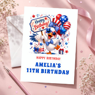 Carte d'anniversaire 11 ans de tous les canards am