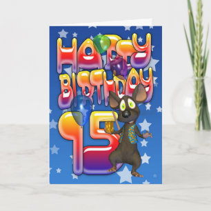 Carte d'anniversaire 15e, Joyeux anniversaire